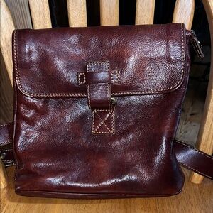 Brown Leather Messenger Bag